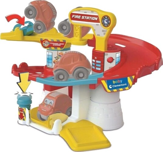 Clementoni Tumbling Cars Brannstasjon Med Bil 1.5+ År Clementoni Tumbling Cars Brannstasjon Med Bil 1.5+ År