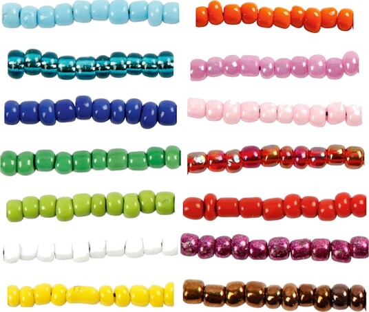 Rocaillesperler Creativ Company D3 mm Str 8/0 Hullstr 0,6 1,0 mm 14x25 g/1 Pk