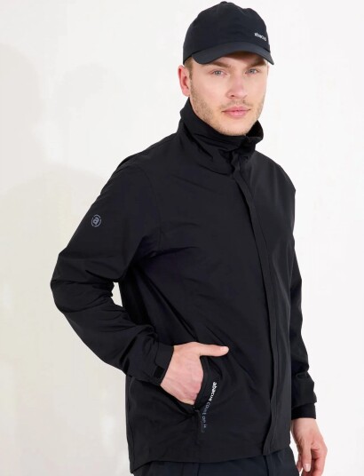 Abacus Mens Links Stretch Rainjacket   Black   S