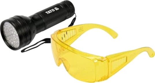 Yato YT-08581, Hodebåndslommelykt, Sort, Aluminium, Knapper, IP20, III