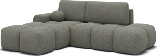 Vittario 3 seters boblete sovesofa med divan og oppbevaring venstre Xillar 100