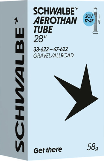 Schwalbe Aerothan slange 28" med SCV Clik ventil 40mm