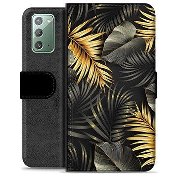 Samsung Galaxy Note20 Premium Lommebok-deksel Gulde Blader