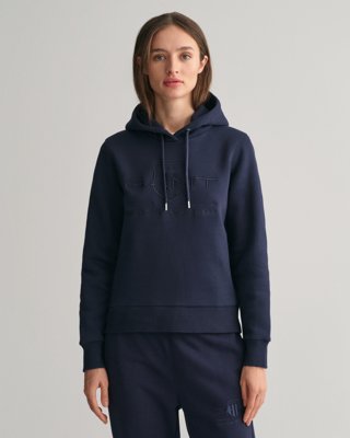 Archive Shield hettegenser med ensfarget logo EVENING BLUE L