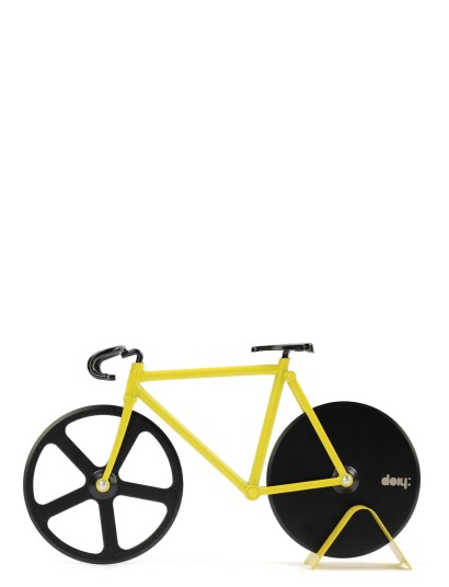 DOIY Pizzas Cutter - Fixie (Bumblebee) - Yellow - 17.5X4X9.5CM