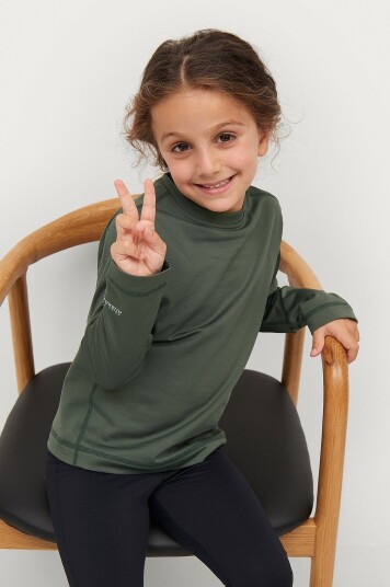 Áhkká Treningsgenser / undertrøye Winter Fleece RN LS Kids Grønn Áhkká Treningsgenser / undertrøye Winter Fleece RN LS Kids Grønn
