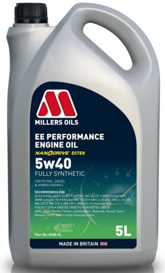 Motorolje MILLERS EE PERFOMANCE A3 B4 5W40 5L Motorolje MILLERS EE PERFOMANCE A3 B4 5W40 5L