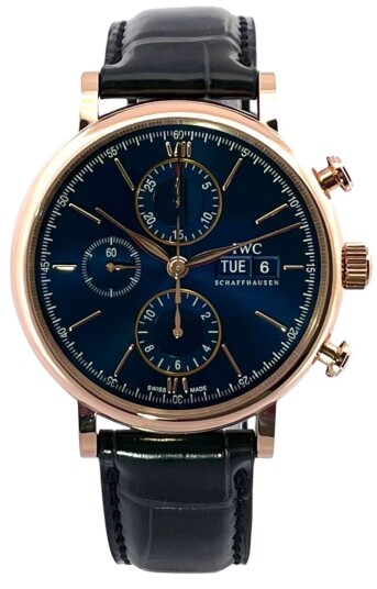 IWC Herreklokke IW391035 Portofino Blå/Lær Ø42 mm IWC Herreklokke IW391035 Portofino Blå/Lær Ø42 mm