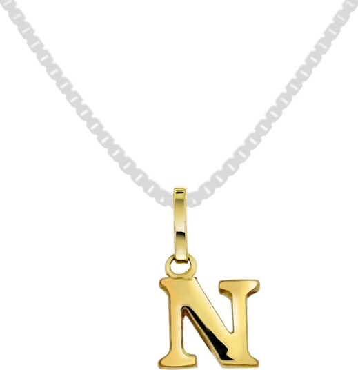 Pan Jewelry, Anheng i 585 gult gull bokstav N Pan Jewelry, Anheng i 585 gult gull bokstav N