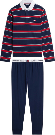 Tommy Hilfiger Ls Rugby Pj Set Navy XL