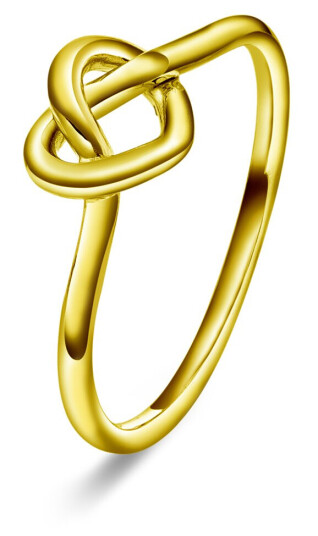 Pan Jewelry Ring i sølv knutehjerte størrelse Ring i sølv hjerteknute 54