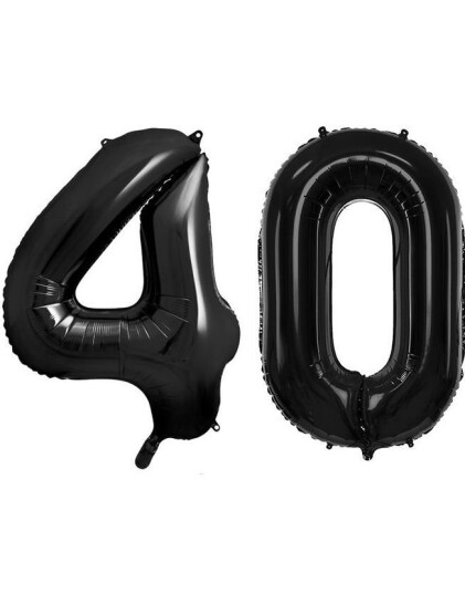 40 år ballonger 35 cm svart