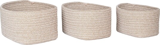 Cadima kurv sett med 3 stk. beige. Cadima kurv sett med 3 stk. beige.