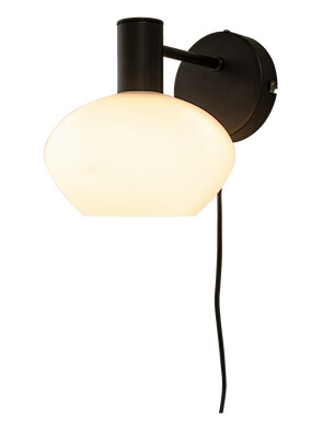 Aneta Lighting Bell Vegglampe IP20 Svart/Hvit 1646011-01-0 1673653-01-0