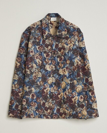 Les Deux Flower Jaquard Overshirt Blue Multi