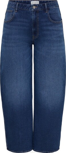 Only Carmakoma   Jeans Carsnow Hw Barrel Dnm Pim   Blå