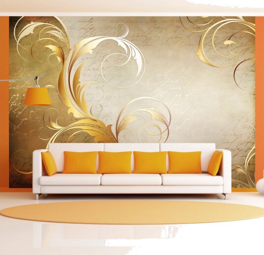 Fototapet Gold Leaf 350x245 - Artgeist sp. z o. o.