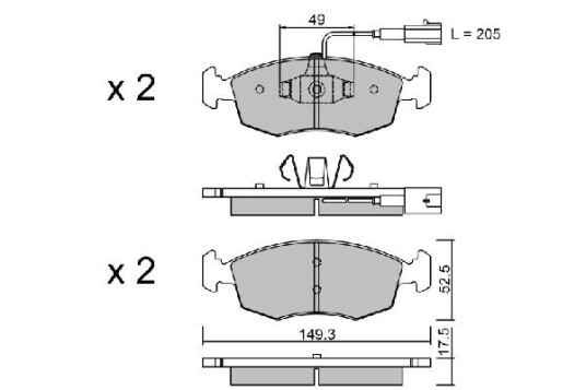 Bremseklosser AISIN BPFI 1007