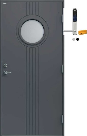 Ytterdør Diplomat Bettina Klart Glass med Yale Doorman Classic Home