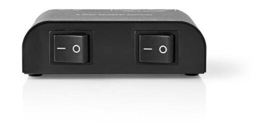 Nedis 2-Port Høyttalerbryter med Terminalklemmer 150W Aluminium Svart
