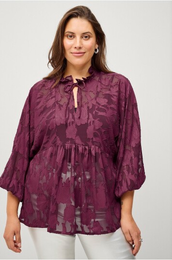 Ellos Plus Collection Bluse Angelica Rød