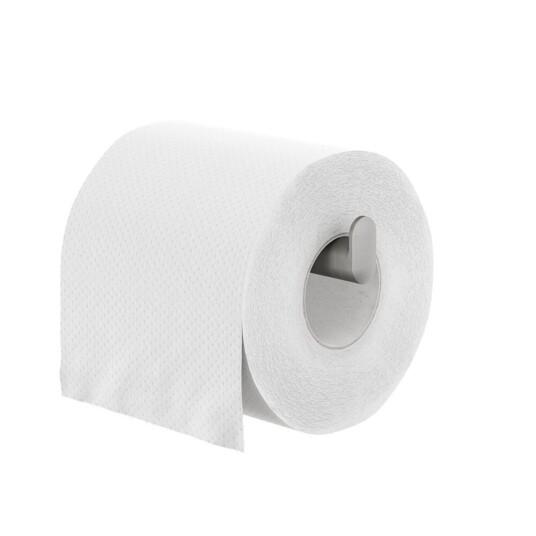 TIGER Cooper toalettpapirholder med L-form uten deksel i børstet rustfritt stål / svart; 8.2x5.2x8.2 cm (LxHxD); Sølvfarge/Svart
