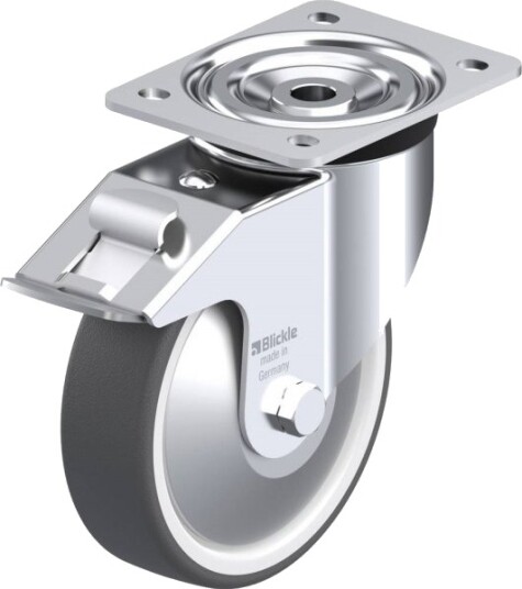 Blickle 749432 L-Poth 160K-Fi-Fa Styrehjul Med Bremse, Hjuldiameter 160 Mm, 400 Kg (1 Stk.)