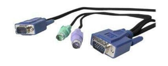 StarTech.com 3-in-1 Ultra Thin PS/2 KVM Cable - kabel til tastatur / video / mus (KVM)