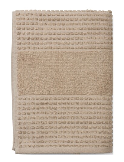 Juna Check Håndklæde Beige Juna SAND 70X140CM