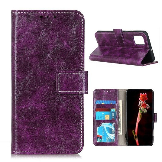 INCOVER Samsung Galaxy S20 FE / S20 FE (5G) Skinn Flip Deksel med Stativ - Lilla