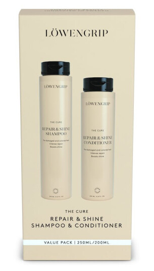 Löwengrip The Cure Repair & Shine Shampoo & Conditioner 250 ml + 200 ml Gaveeske