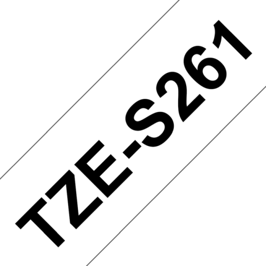 Brother Tape 36mm Tze-s261 Svart/hvit Ekstra Sterk