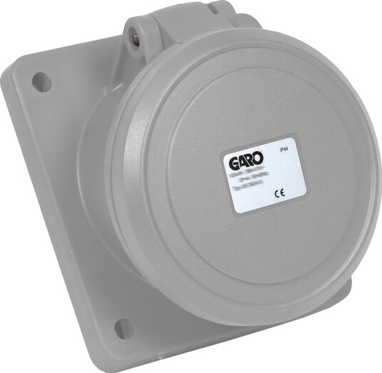 Garo Uis 263-12 S Paneluttak IP44, 3-Polet, 63 A, Skrå Grå, 12 H
