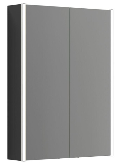 Dansani Inzo Ambi Speilskap 2 Dører B60-100xh80xd15cm Svart eik / 60cm