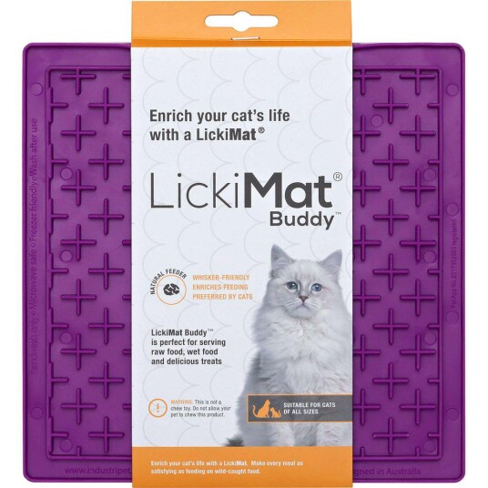 Lickimat Cat Buddy Spisematte Lilla