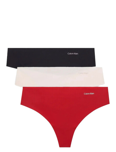 Calvin Klein Thong 3Pk - Black - S