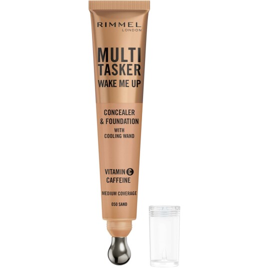 Rimmel Multi Tasker Concealer og Foundation 20 ml Sand 50 med Koffein og C-vitamin