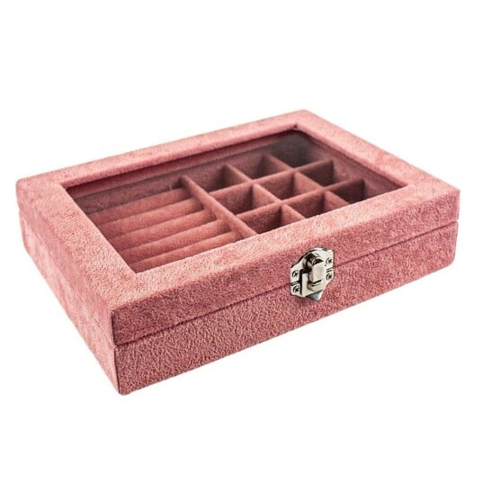 Northix Smykkeskrin, Fløyel - Rosa