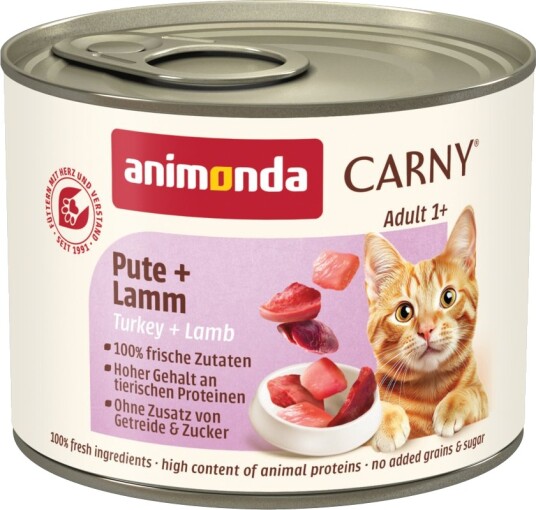 Animonda Carny våtfôr Adult & Kalkun lam 6 x 200 g