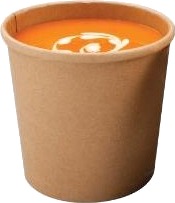 Papbæger Soup To Go 350 Ml Ø90/73X86 Mm Brun,500 Stk/Krt