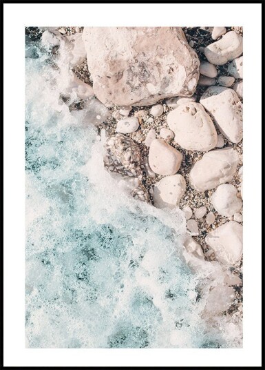 Ocean and Pebbles Plakat Plakat / 21x30cm