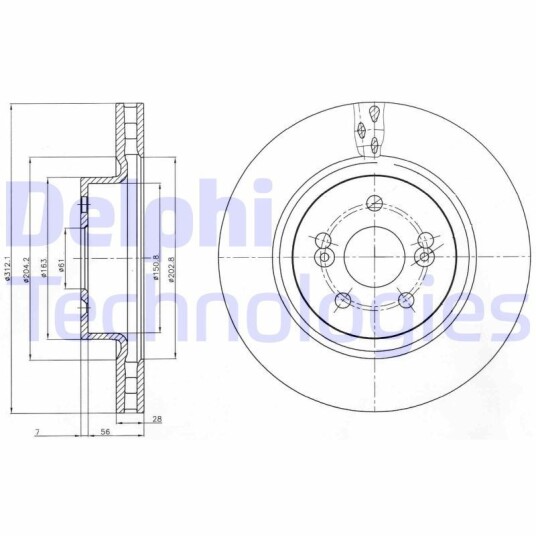 Bremseskive DELPHI BG4111 Bremseskive DELPHI BG4111
