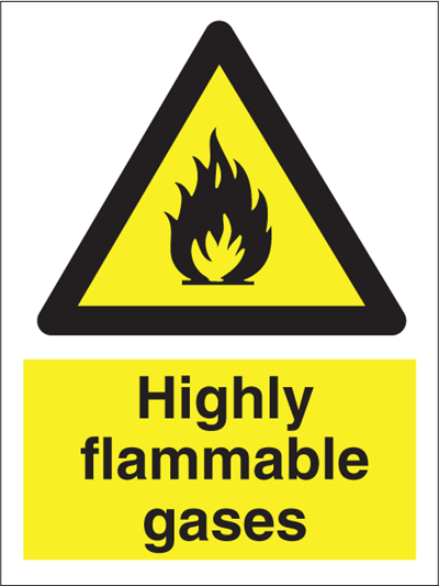 Jo Safety Highly flammable gasses IMO Hazard and Warning sign 107070