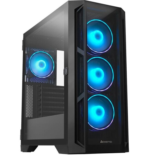 Chieftec APEX GA-01B-TG-OP Midi Tower Kabinett med ARGB Vifter - Svart