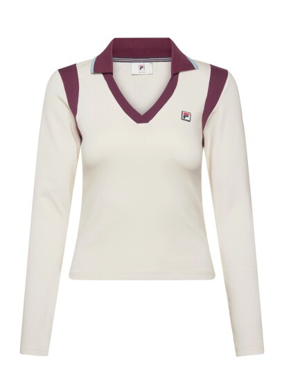FILA Adriano Slim Johnny Collar Top Cream XS FILA Adriano Slim Johnny Collar Top Cream XS