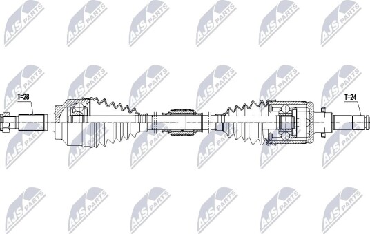 NTY NPW MZ 096 Drivaksel NTY NPW MZ 096 Drivaksel