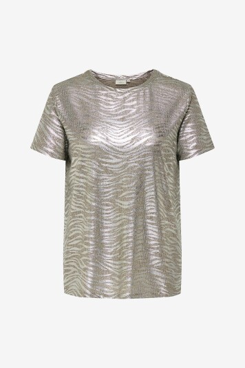Only Carmakoma   Topp carMirinda Life S/S O neck Jrs   Beige