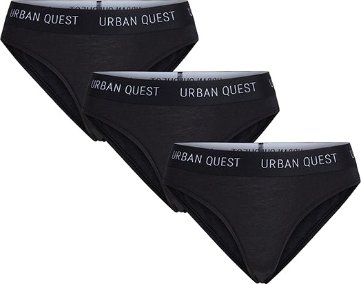 URBAN QUEST The Bamboo 3-Pack Bikini Brief - Black - M