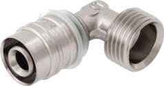 Kisan Pressbend Med Utvendig Gjenge Gz 20 Mm X 1/2" (Wl30.23.22.00)