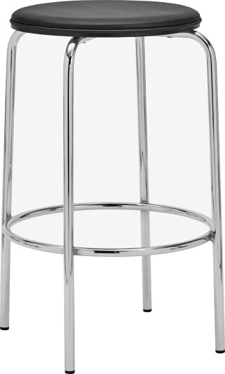house doctor Bar Stool, Hdcomma, Black, Chrome - BLACK - 66X37 cm